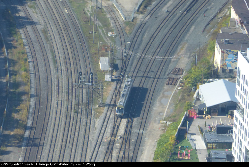 Inbound UP Express approaching Union Station